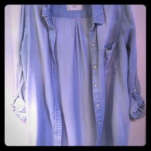 Denim button down